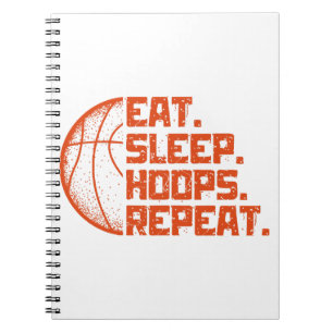 Carnet Manger Dormir Cerceaux Répéter Basketball Citation