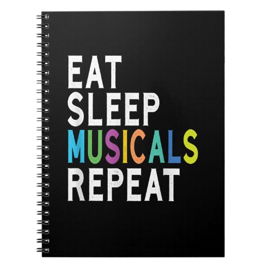 Carnet Manger Dormir Comédies Musicales Répéter (Devant)