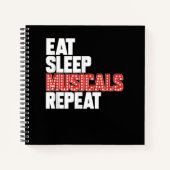 Carnet Manger Dormir Comédies Musicales Répéter (Devant)
