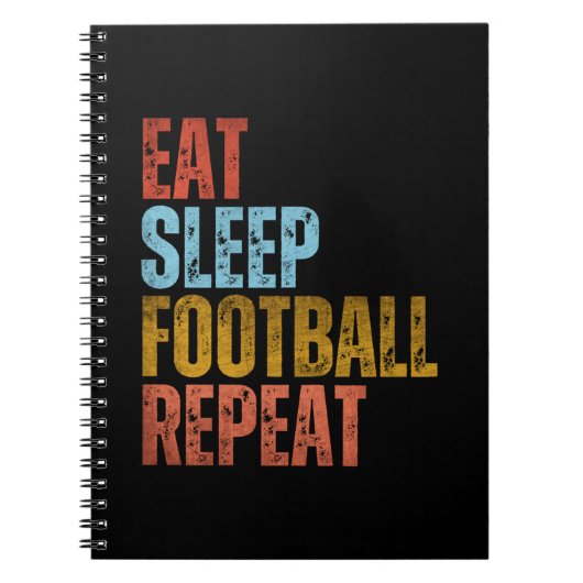 CARNET MANGER DORMIR FOOTBALL RÉPÉTER (Devant)