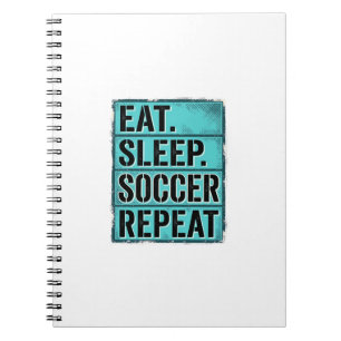 Carnet Manger Dormir Football Répéter Chemise Vintage Typ