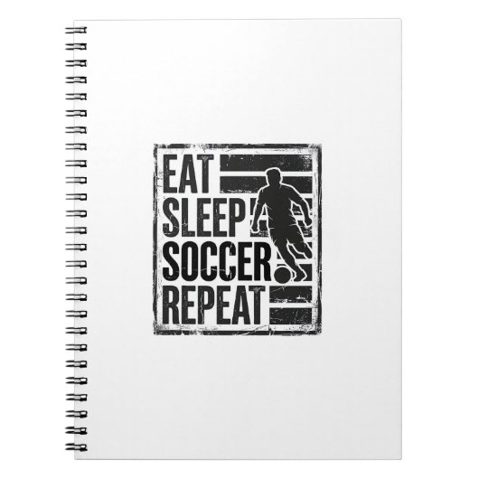 Carnet Manger Dormir Football Répéter Conception de Chemi (Devant)