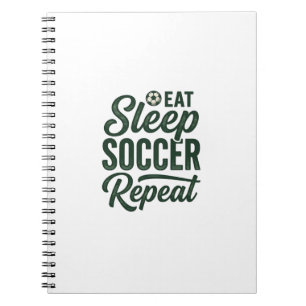 Carnet Manger Dormir Football Répéter Conception de T-shi