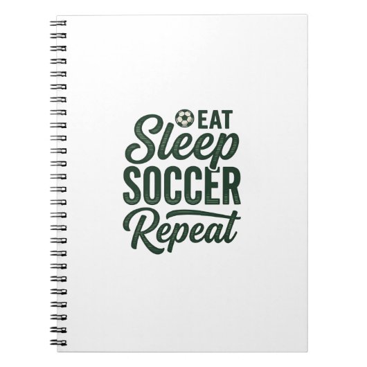 Carnet Manger Dormir Football Répéter Conception de T-shi (Devant)