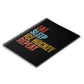 CARNET MANGER DORMIR HOCKEY SUR GLACE RÉPÉTER (Côté gauche)