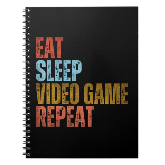 CARNET MANGER DORMIR JEUX VIDÉO RÉPÉTER (Devant)