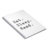 Carnet Manger. Dormir. Lire. (Côté Droit)