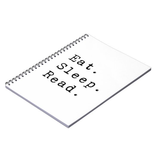 Carnet Manger. Dormir. Lire. (Côté gauche)
