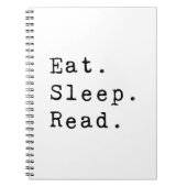 Carnet Manger. Dormir. Lire. (Devant)