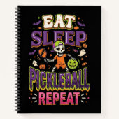 Carnet Manger Dormir Pickleball Répéter Pickleball (Devant)