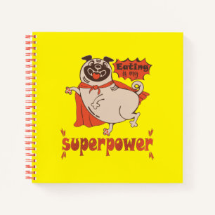 Carnet Manger est mon super-puissance rouge carlin style 
