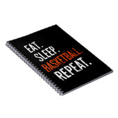 Carnet Manger Sleep Basketball Répéter Retro Vintage (Côté Droit)