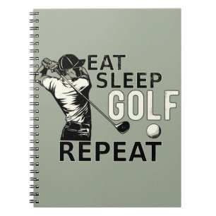 Carnet Mangez le golf Sleep Répétez le don Funny pour l