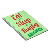 Carnet Mangez le rugby du sommeil Répéter le Bloc-notes (Côté Droit)