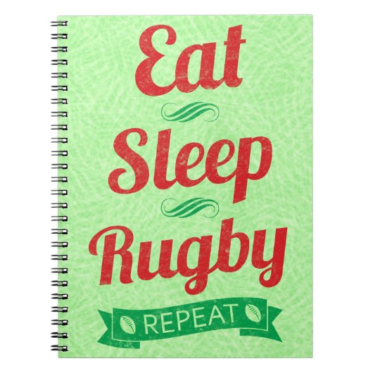 Carnet Mangez le rugby du sommeil Répéter le Bloc-notes (Devant)