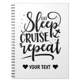 Carnet Mangez Sleep Cruise Répéter Funny (Devant)