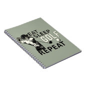 Carnet Mangez Sleep Golf Repeat Funny Don pour golfeurs (Côté Droit)