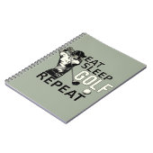 Carnet Mangez Sleep Golf Repeat Funny Don pour golfeurs (Côté gauche)