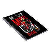 Carnet Mangez Sleep Motocross Répétez Funny Don pour Moto (Côté Droit)