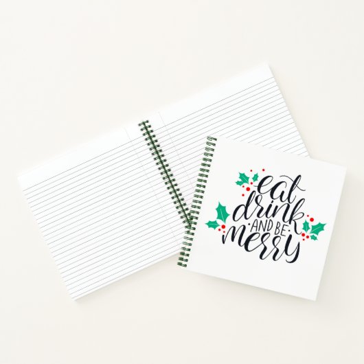 Carnet Mangez un verre et soyez joyeux Design (Intérieur)