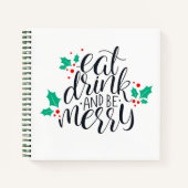 Carnet Mangez un verre et soyez joyeux Design (Devant)