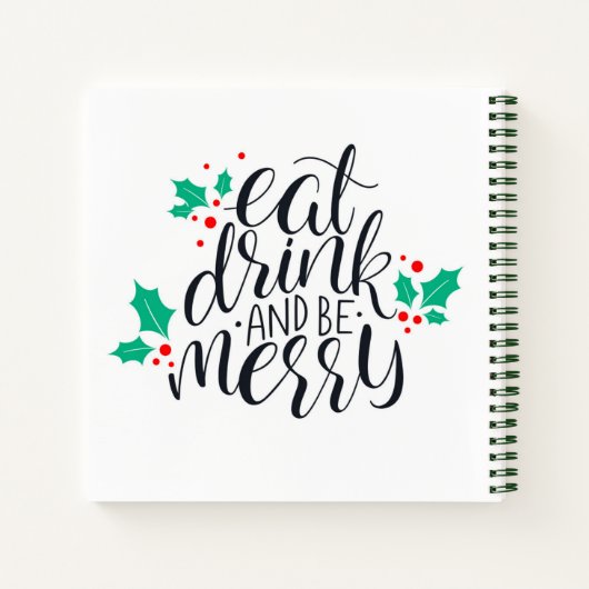 Carnet Mangez un verre et soyez joyeux Design (Dos)