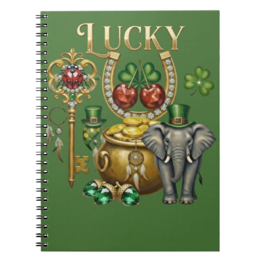 Carnet Manifest your dreams Golden lucky charm art (Devant)