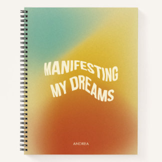 Carnet Manifestation de texture graineuse funky Retro