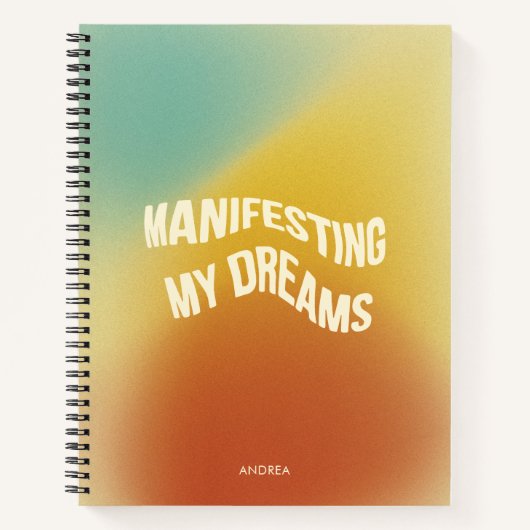 Carnet Manifestation de texture graineuse funky Retro (Devant)