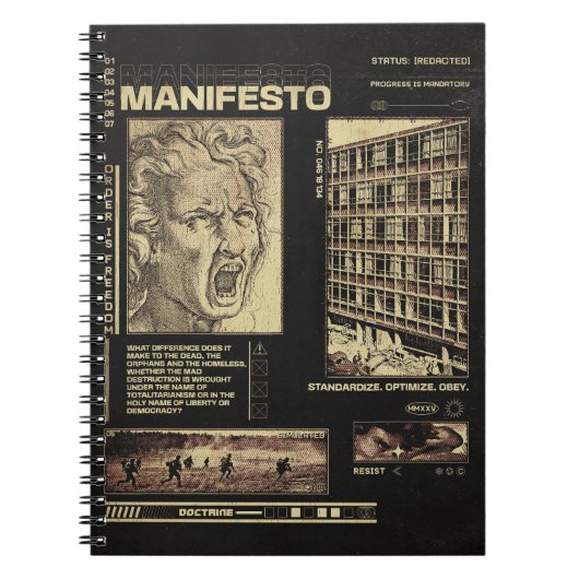 Carnet Manifeste - Conception Brutaliste (Devant)