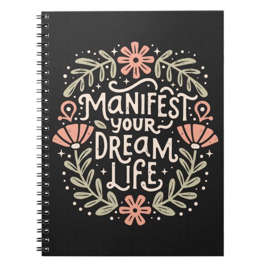 Carnet Manifeste ta vie de rêve manifestant une affirmati (Devant)