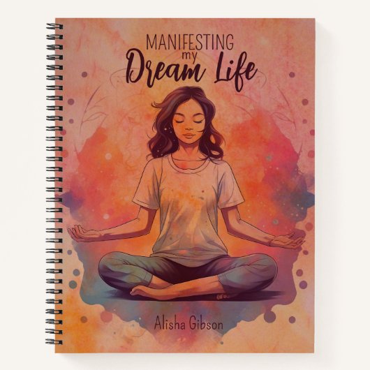 Carnet Manifester ma vie de rêve, loi d'attraction (Devant)