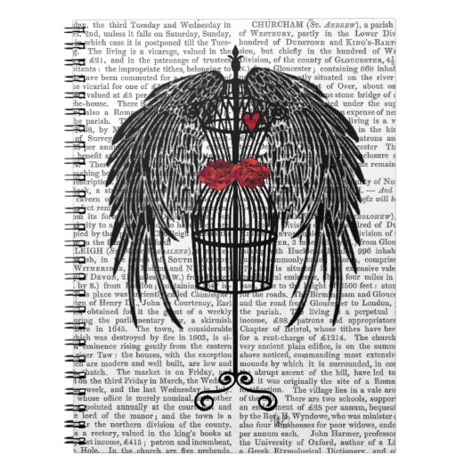 Carnet Mannequin aux ailes noires (Devant)