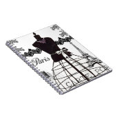 Carnet Mannequin blanc noir de mode de Paris (Côté Droit)