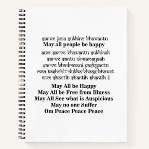 Carnet Mantra Sanskrit pour la paix