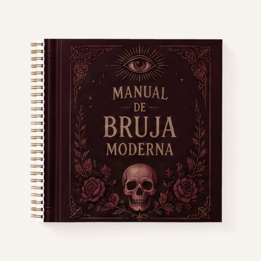 Carnet manual de bruja moderna marron (Devant)