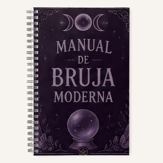 Carnet manual de bruja moderna violeta (Recto)