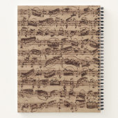 Carnet Manuscrit Bach Musique Feuille Antique (Dos)