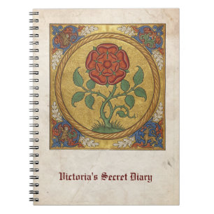 Carnet Manuscrit Botanique de la Rose Médiévale
