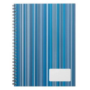 Carnet Many multi-colored stripes in the blue...