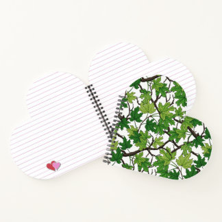 Carnet Maple leaves on black