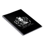 Carnet Maquillage Artiste Coiffure Stylo moderne Noir Bla (Côté Droit)