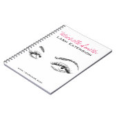 Carnet Maquillage Artiste Lashes Brosses Noir et Blanc Si (Côté gauche)