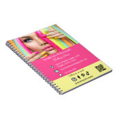 Carnet maquillage artiste médias sociaux photo qr code en (Côté Droit)