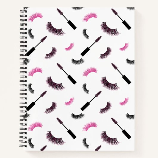 Carnet Maquillage avec parties scintillant rose (Devant)