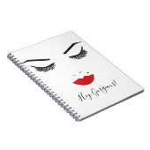 Carnet Maquillage Beauté Visage Cils & Lèvres Rouges Chic (Côté Droit)