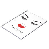 Carnet Maquillage Beauté Visage Cils & Lèvres Rouges Chic (Côté gauche)