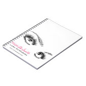 Carnet Maquillage chic minimaliste noir et blanc (Côté gauche)