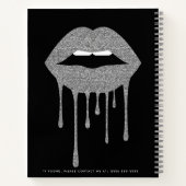 Carnet Maquillage de Parties scintillant à gouttes d'arge (Dos)