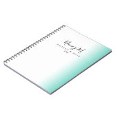 Carnet Maquillage et cheveux blancs à la menthe minimalis (Côté gauche)